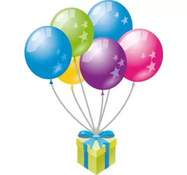 Colourful Balloons Sticker - TenStickers