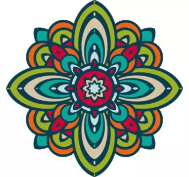 Colourful Mandala Wall Sticker - TenStickers