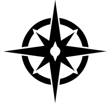 Compass Rose Wall Sticker - TenStickers