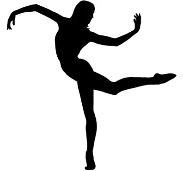 Contemporary Dancer Silhouette Sticker - TenStickers