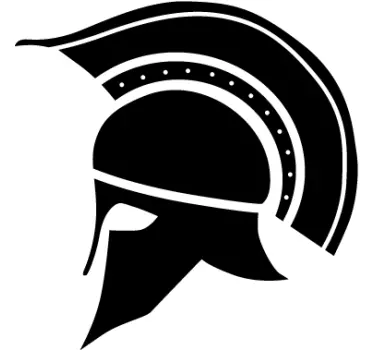 Corinthian Helmet with Plume Decorative Sticker - TenStickers