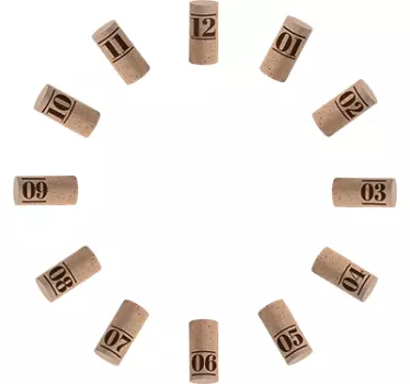 Cork stopper sticker clock - TenStickers