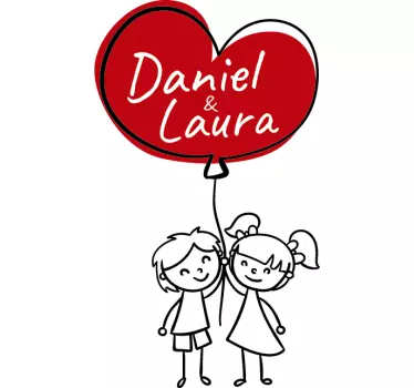 Couple in love valentine´s day  wall decor - TenStickers