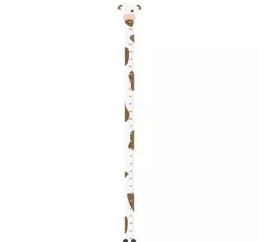 Cow Height Chart Sticker - TenStickers