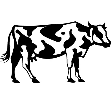 Cow Illustration Wall Sticker - TenStickers