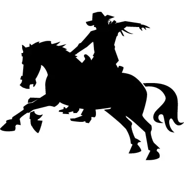Cowboy Horse Wall Sticker - TenStickers