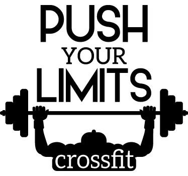 Crossfit gym motivational sticker - TenStickers