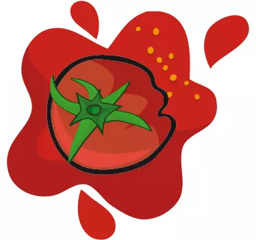 Crushed Tomato Sticker - TenStickers