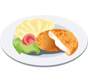 Cuisine wall sticker delicious plate display - TenStickers