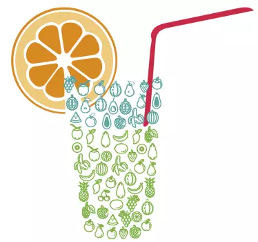 Cuisine wall sticker fruit drink illustration - TenStickers