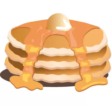 Cuisine wall sticker pancake stack dripping design - TenStickers