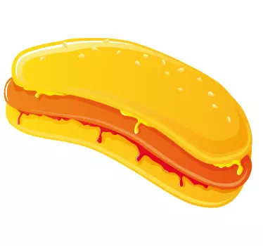 Cuisine wall sticker tasty hot dog - TenStickers