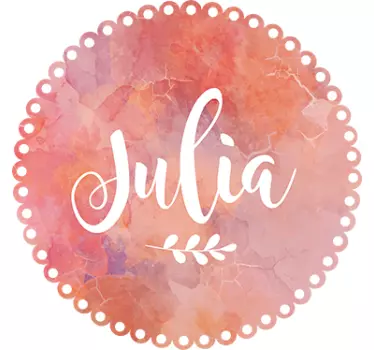 Custom name marble illustration wall art - TenStickers