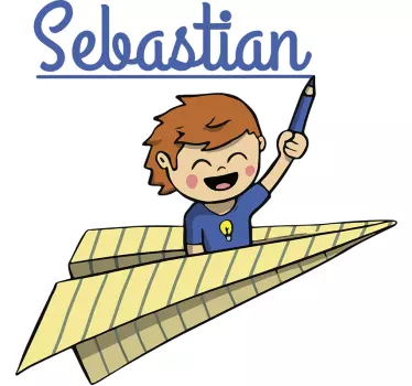 Custom School Kid´s Name Sticker - TenStickers