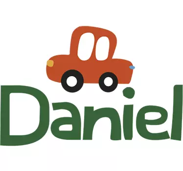 Customisable Car Name Children's Sticker - TenStickers