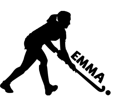 Customisable Hockey Silhouette Sticker - TenStickers