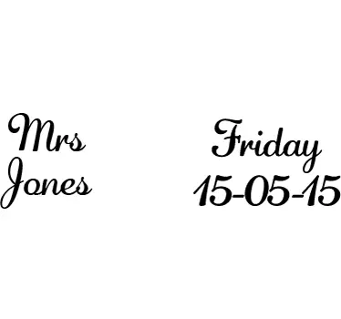 Customisable Name and Date Sticker - TenStickers