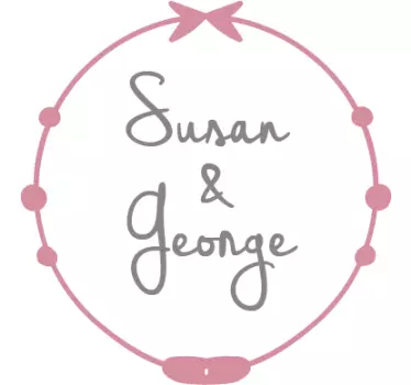 Customisable Name Wedding Sticker - TenStickers