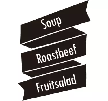 Customisable Wedding Menu Banner Sticker - TenStickers