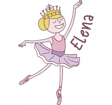 Customizable ballerina dance sticker - TenStickers