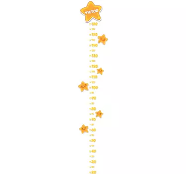Customizable star meter height chart wall decal - TenStickers