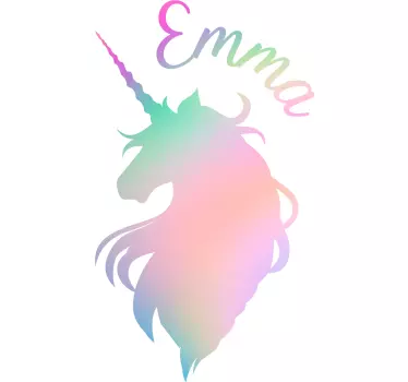 customizable unicorn silhouette fantasy wall sticker - TenStickers