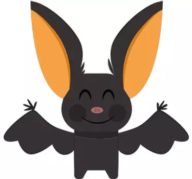 Cute bat halloween wall sticker - TenStickers