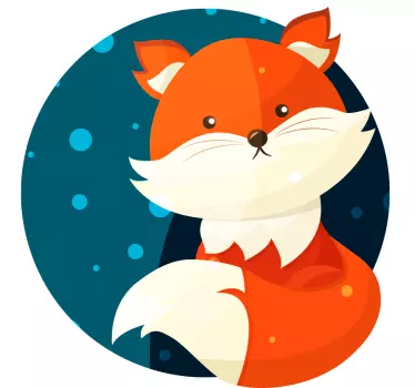Cute fox drawing wild animal sticker - TenStickers