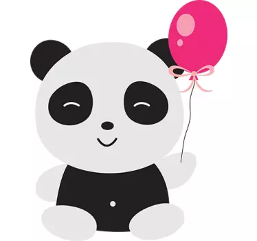 Cute Panda Wall Sticker - TenStickers