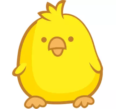 Cute Yellow Chick Decal - TenStickers