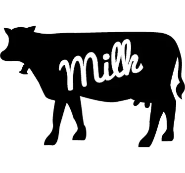 Dairy Milk Cow Wall Sticker - TenStickers