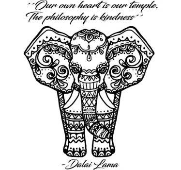 Dalai Lama Elephant Quote Decal - TenStickers