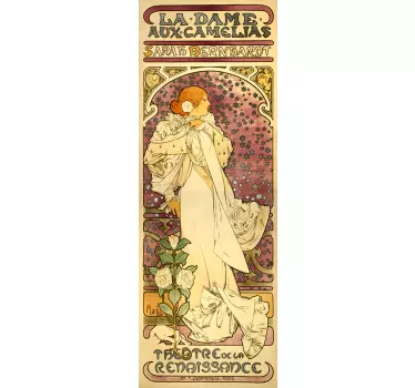 Dame Aux Camellias Poster Sticker - TenStickers
