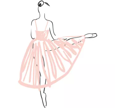 Dancer Rehearsing Sticker - TenStickers