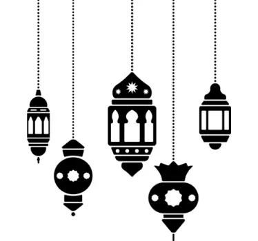 Decorative Arabic Lamps Sticker - TenStickers
