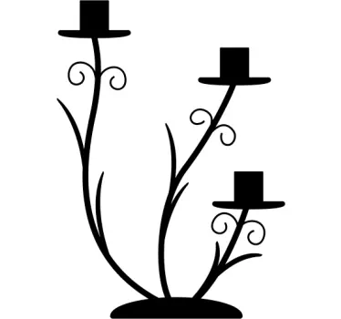 Decorative Candle Holder Sticker - TenStickers