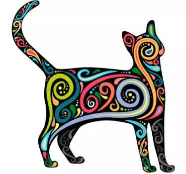 Decorative cat wall sticker - TenStickers