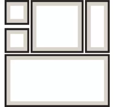 Decorative Frame Composition Sticker - TenStickers