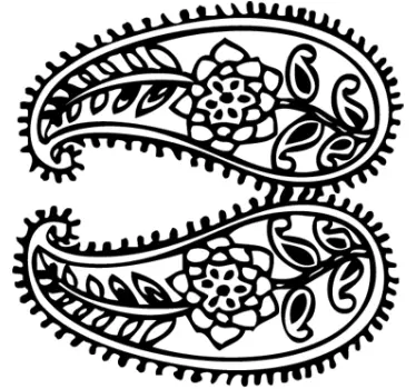 Decorative Indian Motifs Wall Sticker - TenStickers