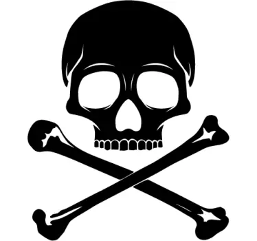 Decorative Skull Sticker - TenStickers