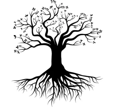 Deep Roots Tree Wall Sticker - TenStickers