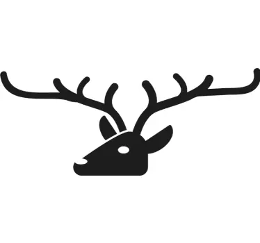 Deer Head Coat Hanger Sticker - TenStickers