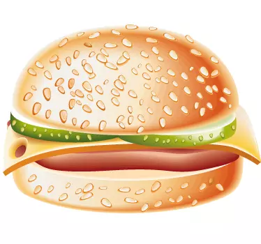 Delicious Hamburger Decal - TenStickers