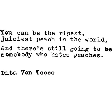 Dita Von Teese Quote Sticker - TenStickers