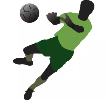Diving Goalkeeper Football Wall Sticker - TenStickers