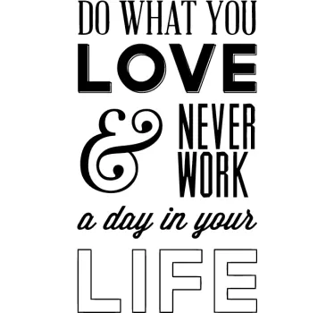 Do What You Love Wall Sticker - TenStickers