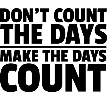 Dont Count Days Wall Sticker - TenStickers