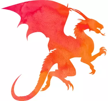 dragon silhouette monster decal - TenStickers