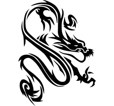 Dragon Tattoo Wall Sticker - TenStickers
