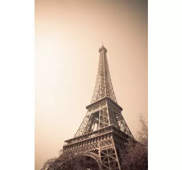 Eiffel Tower Sepia Wall Mural - TenStickers